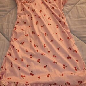 Charming Cherry Print Chemise in Pink